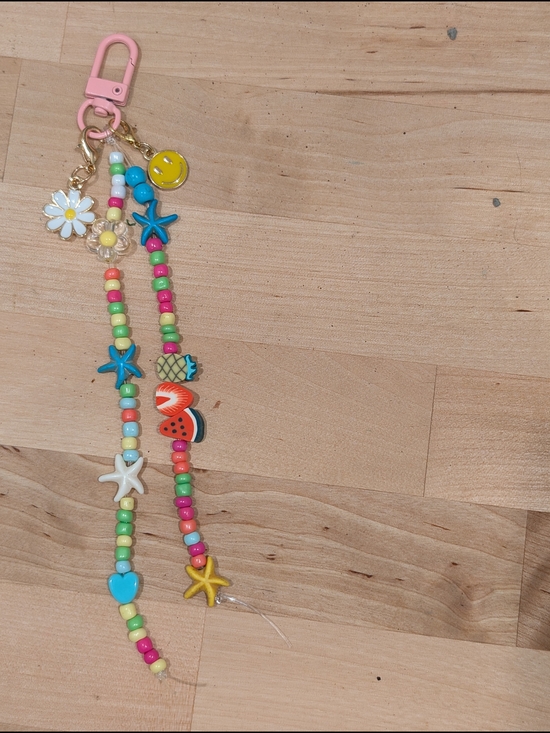 Handmade Accessories - Colorful Beaded Keychain Bag Charm